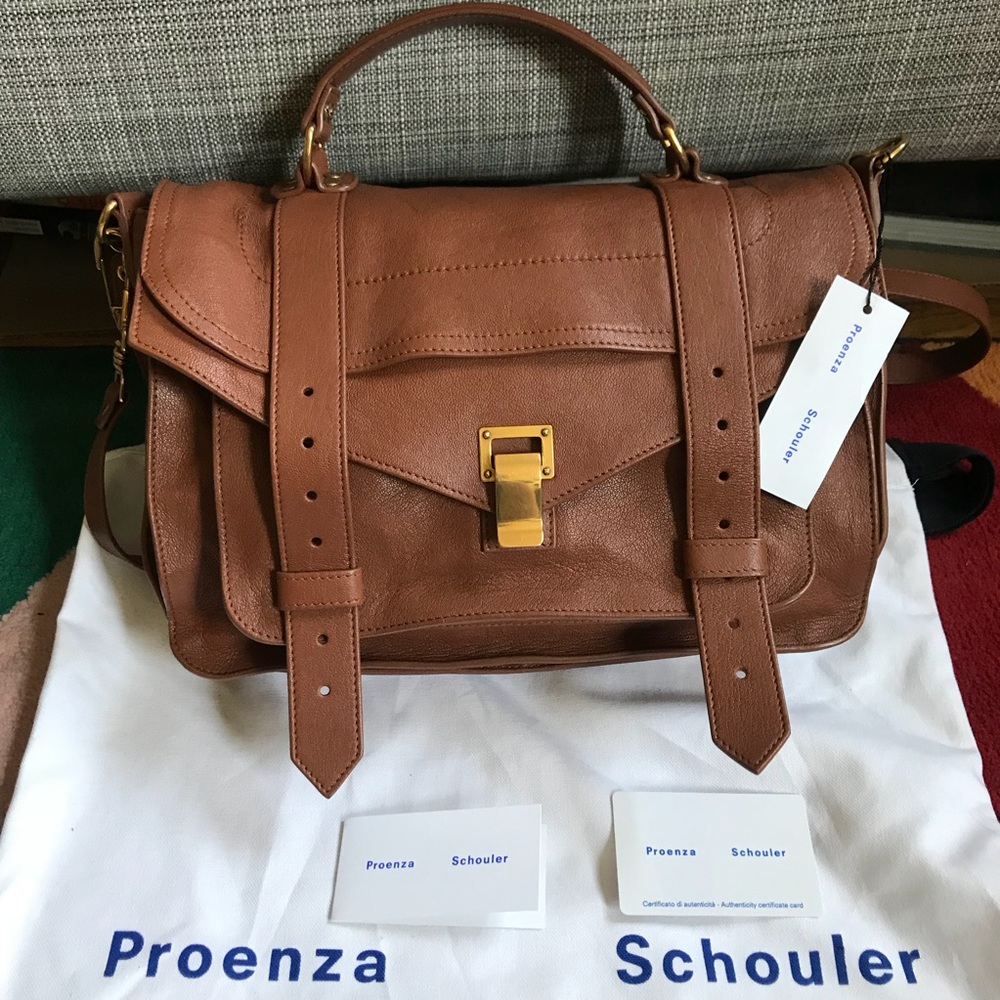NWT AUTHENTIC Proenza Schouler PS1 Medium Saddle